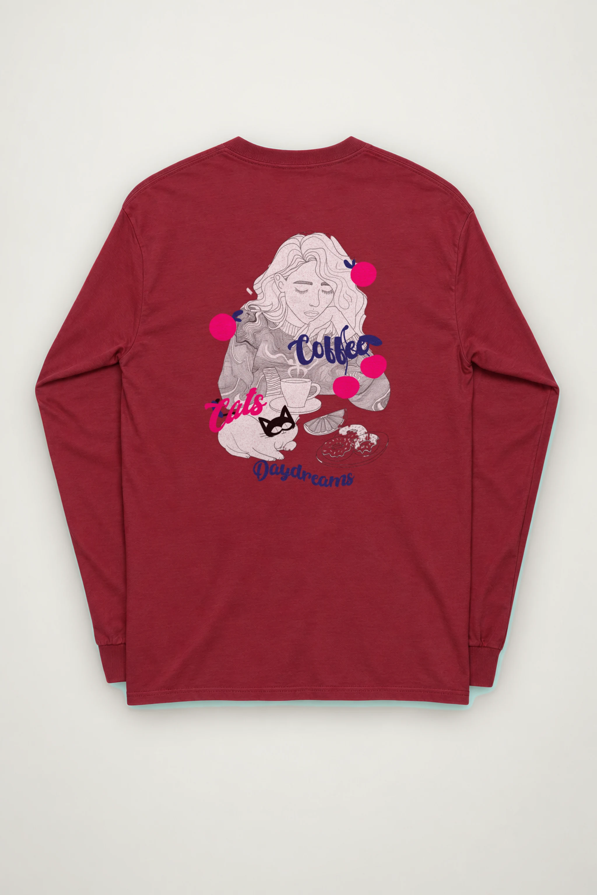 "Coffee Cats Daydreams" Unisex Longsleeve T-shirt