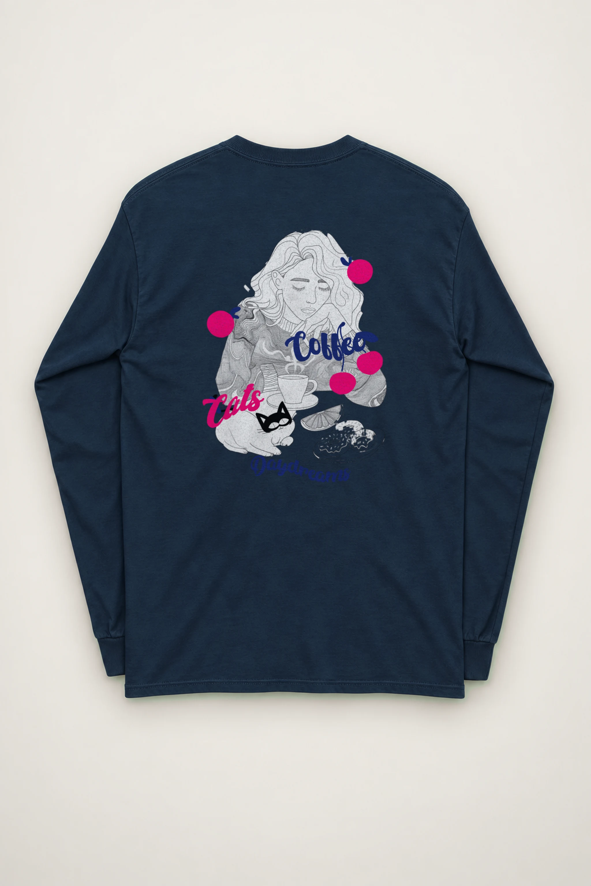 "Coffee Cats Daydreams" Unisex Longsleeve T-shirt