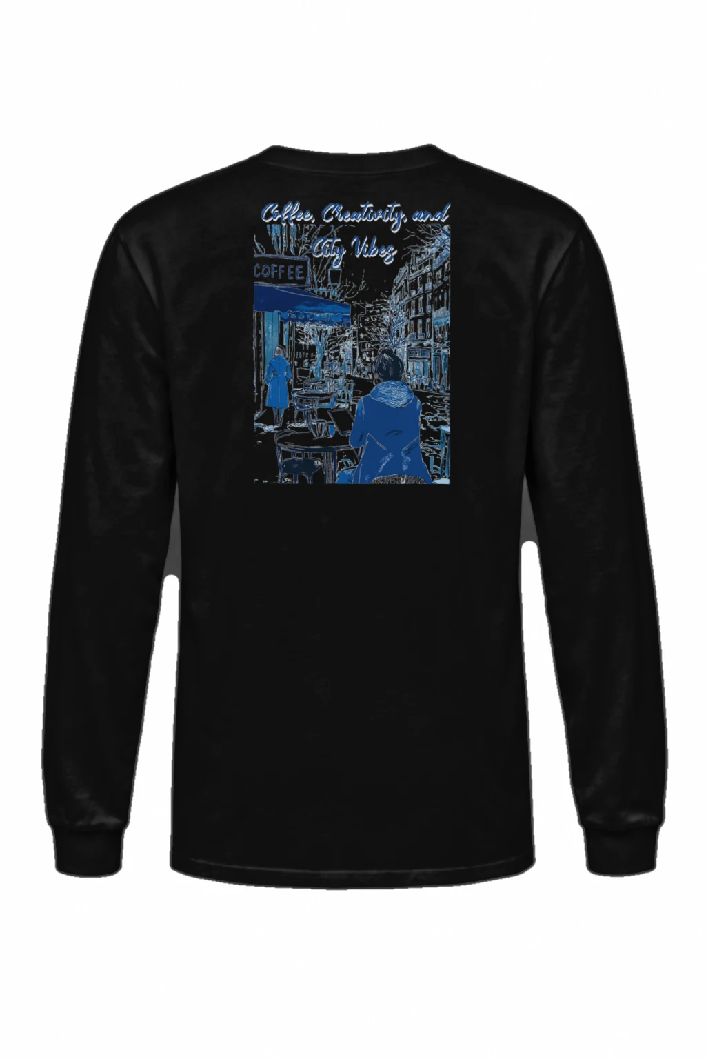 "Coffee, Creativity, and City Vibes" Unisex Longsleeve T-shirt | Gildan 2400