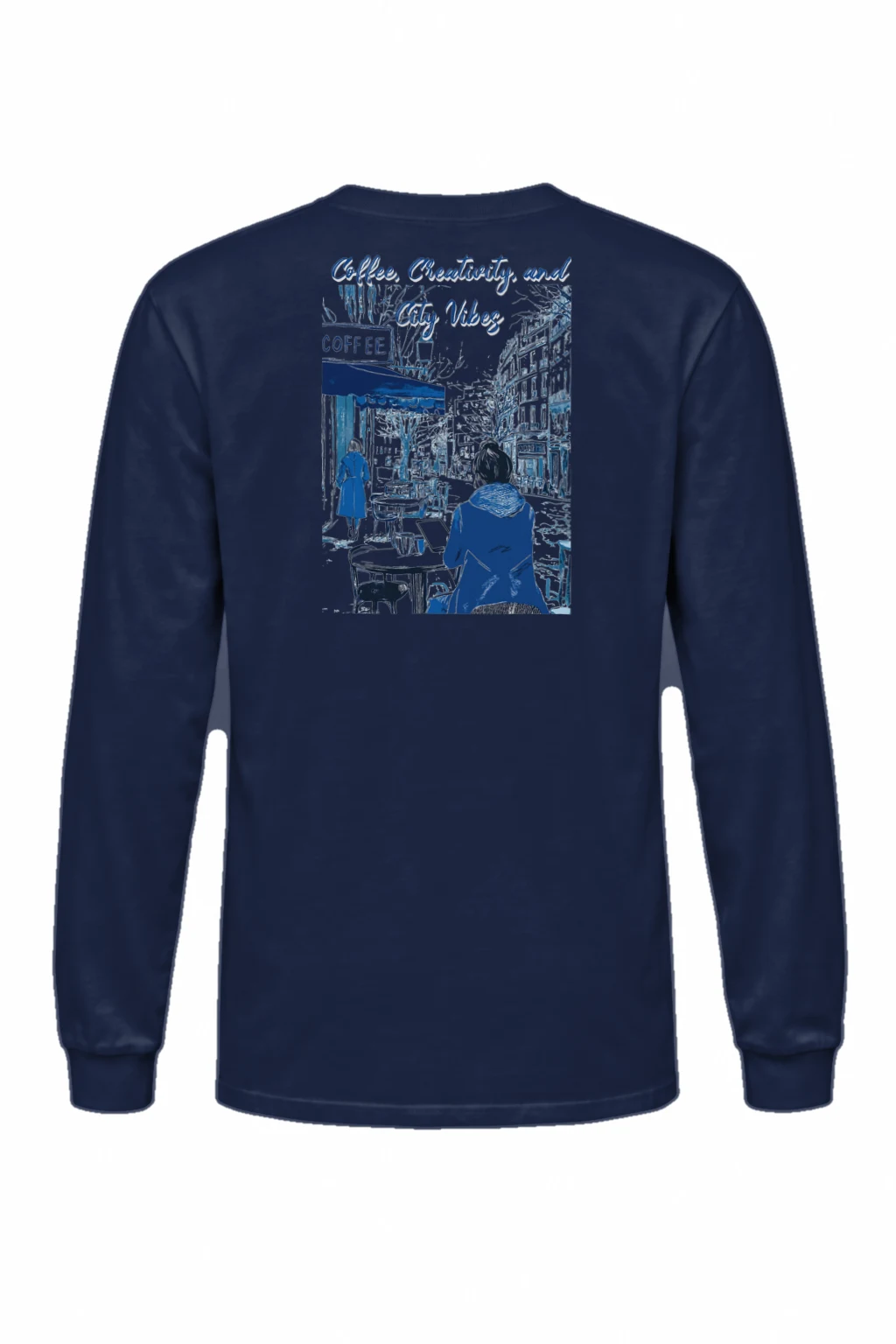 "Coffee, Creativity, and City Vibes" Unisex Longsleeve T-shirt | Gildan 2400