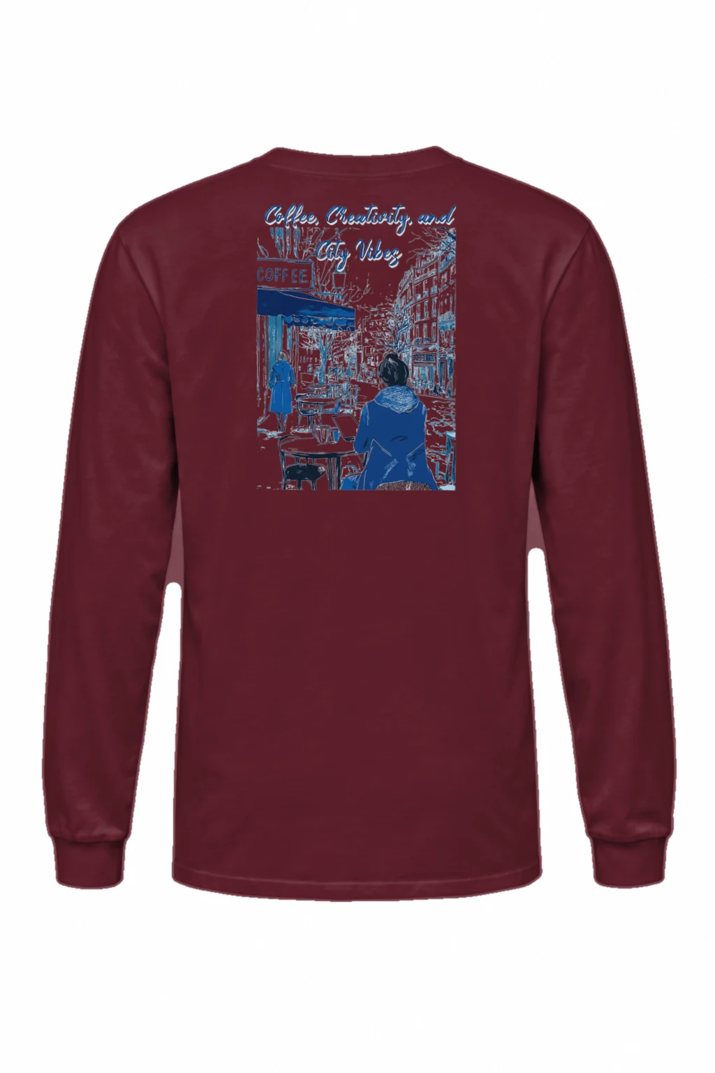 "Coffee, Creativity, and City Vibes" Unisex Longsleeve T-shirt | Gildan 2400
