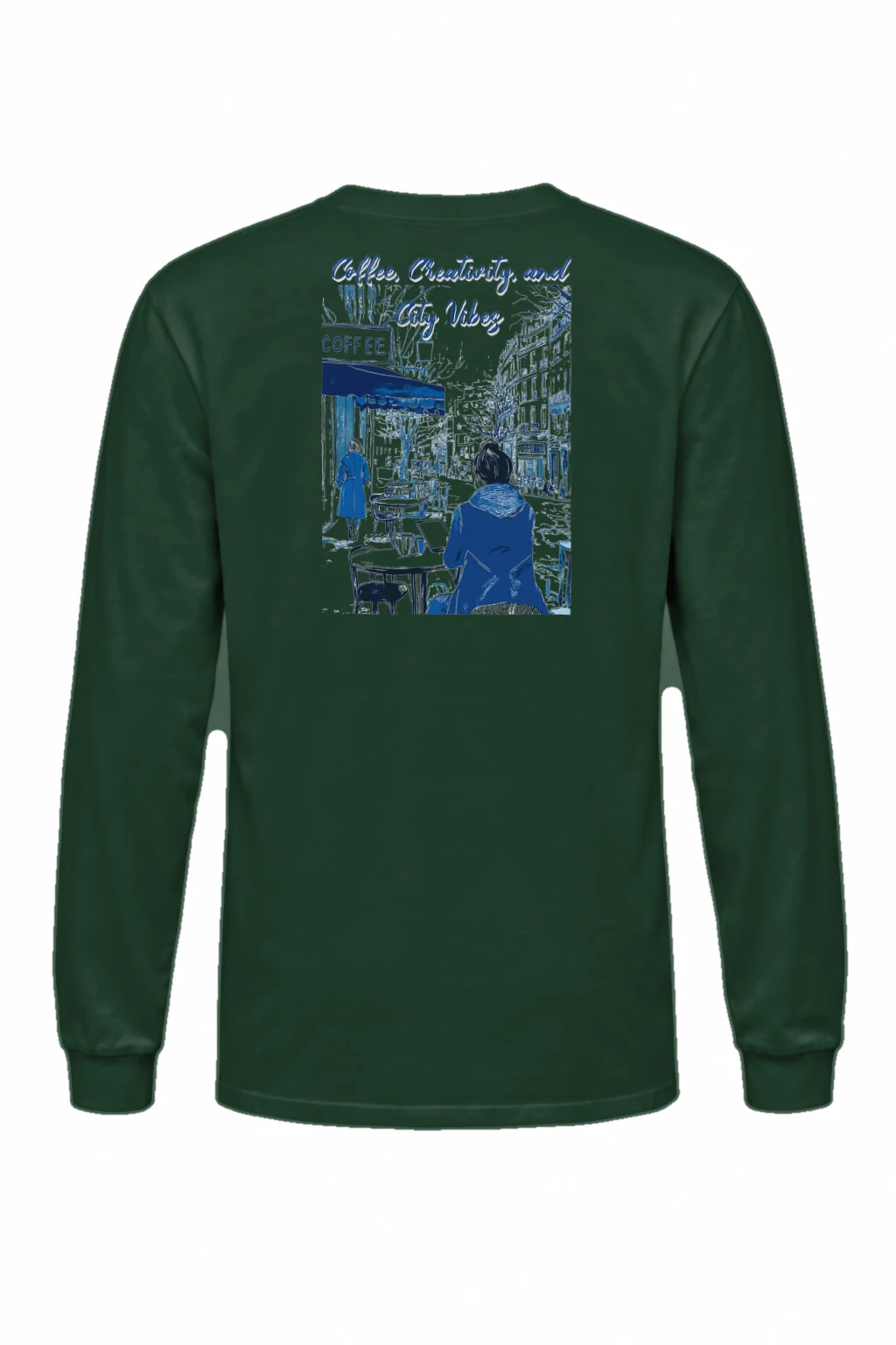 "Coffee, Creativity, and City Vibes" Unisex Longsleeve T-shirt | Gildan 2400