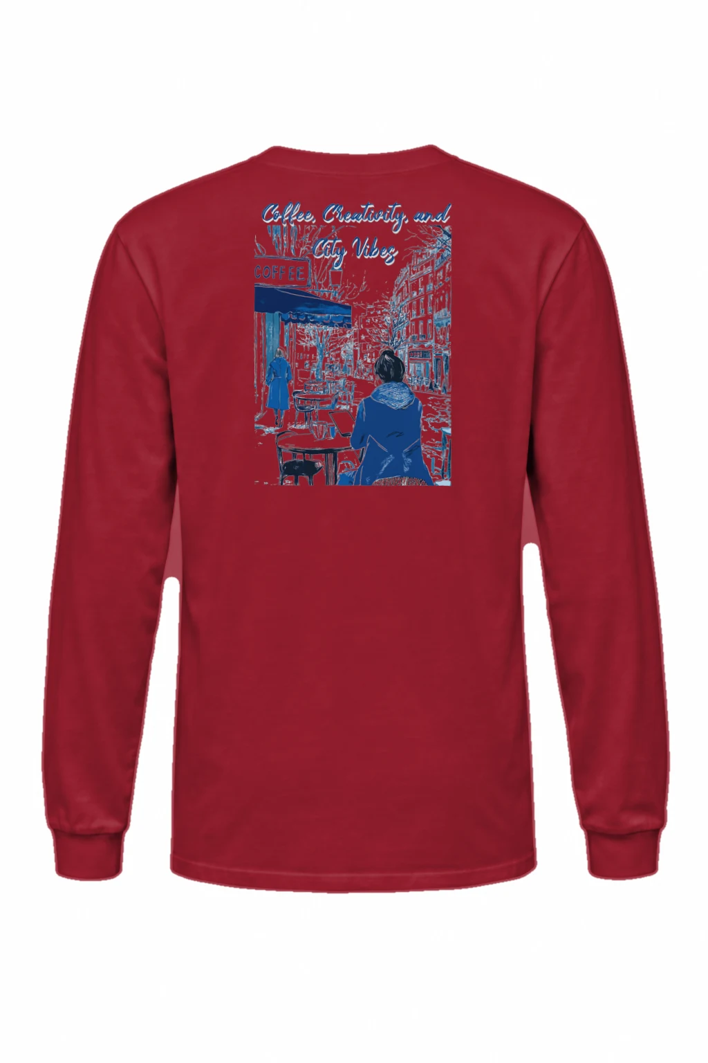 "Coffee, Creativity, and City Vibes" Unisex Longsleeve T-shirt | Gildan 2400