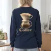 "Coffee Dripper Engraving" Unisex Longsleeve T-shirt