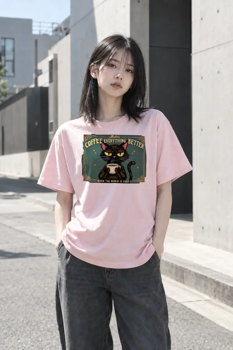 "Coffee Everything Better" Heavyweight Unisex Crewneck T-shirt | Gildan 5000