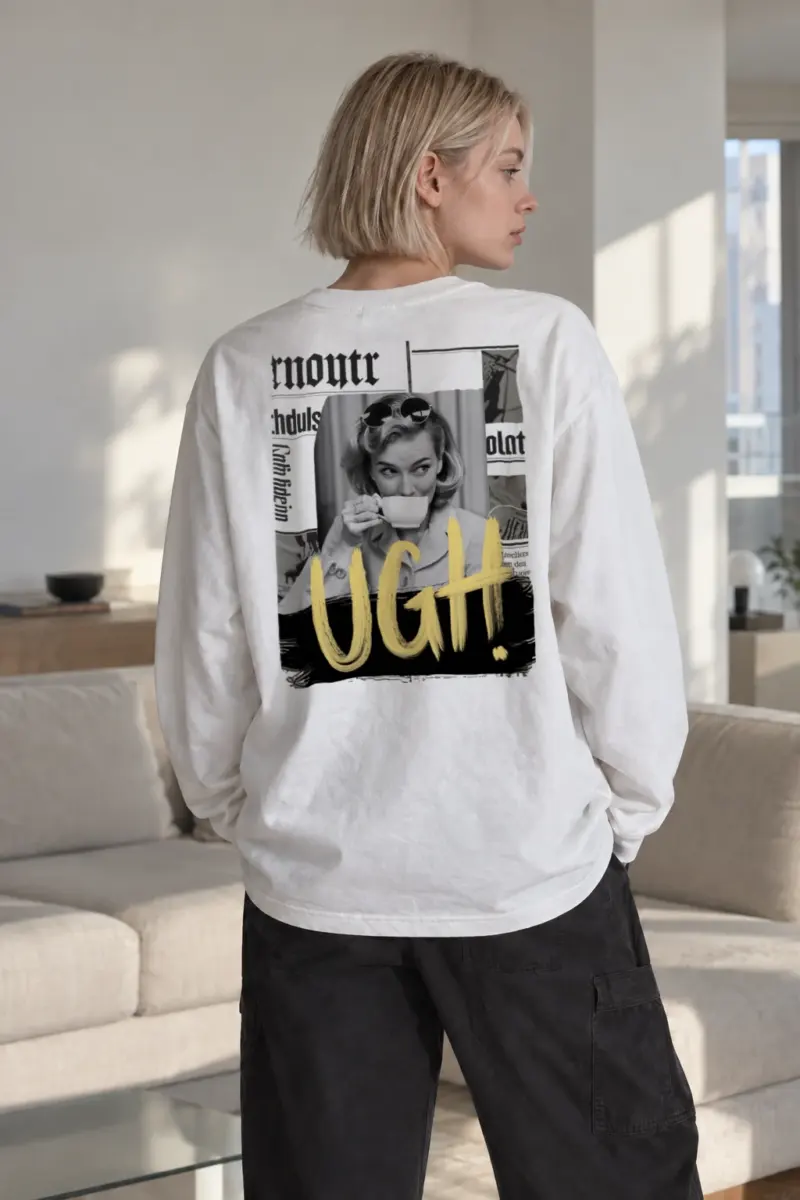 “Coffee Headlines” Unisex Longsleeve T-shirt | Gildan 2400
