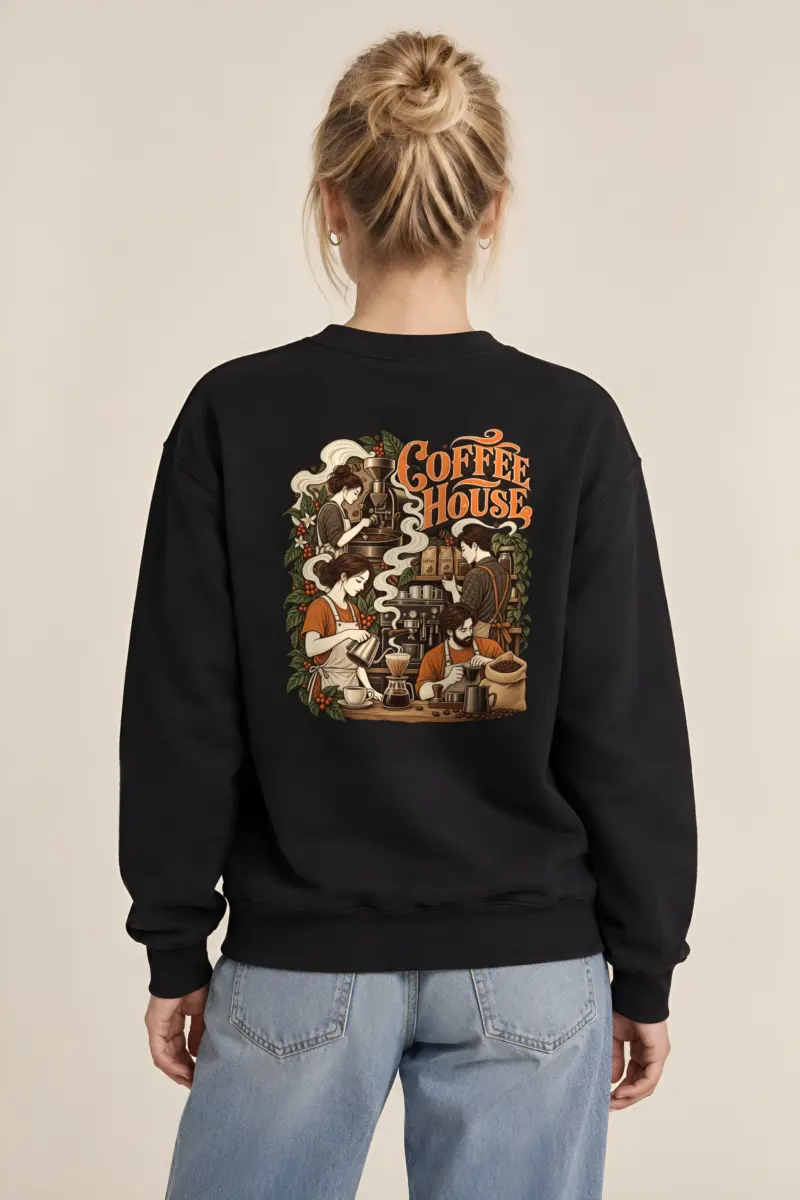 "Coffee House Baristas" Heavy Blend Unisex Crewneck Sweatshirt