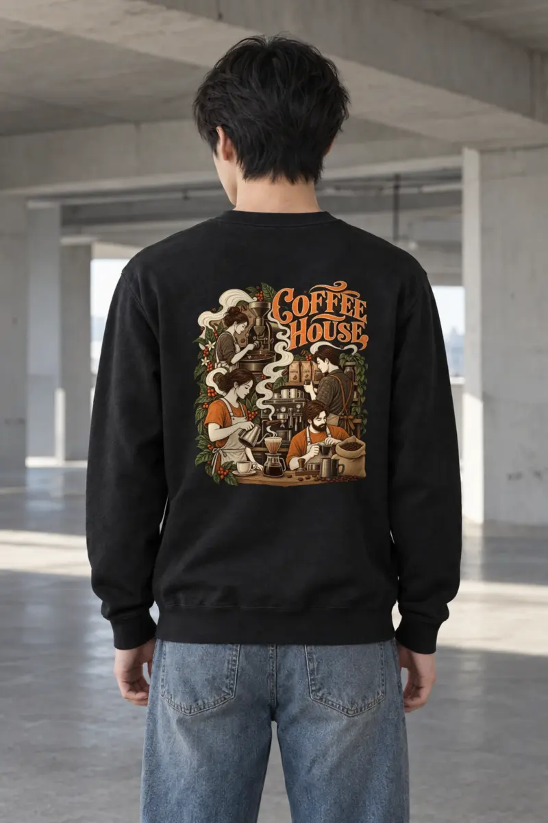 "Coffee House Baristas" Heavy Blend Unisex Crewneck Sweatshirt