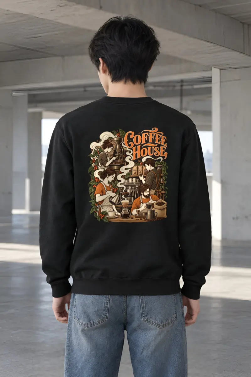 "Coffee House Baristas" Heavy Blend Unisex Crewneck Sweatshirt