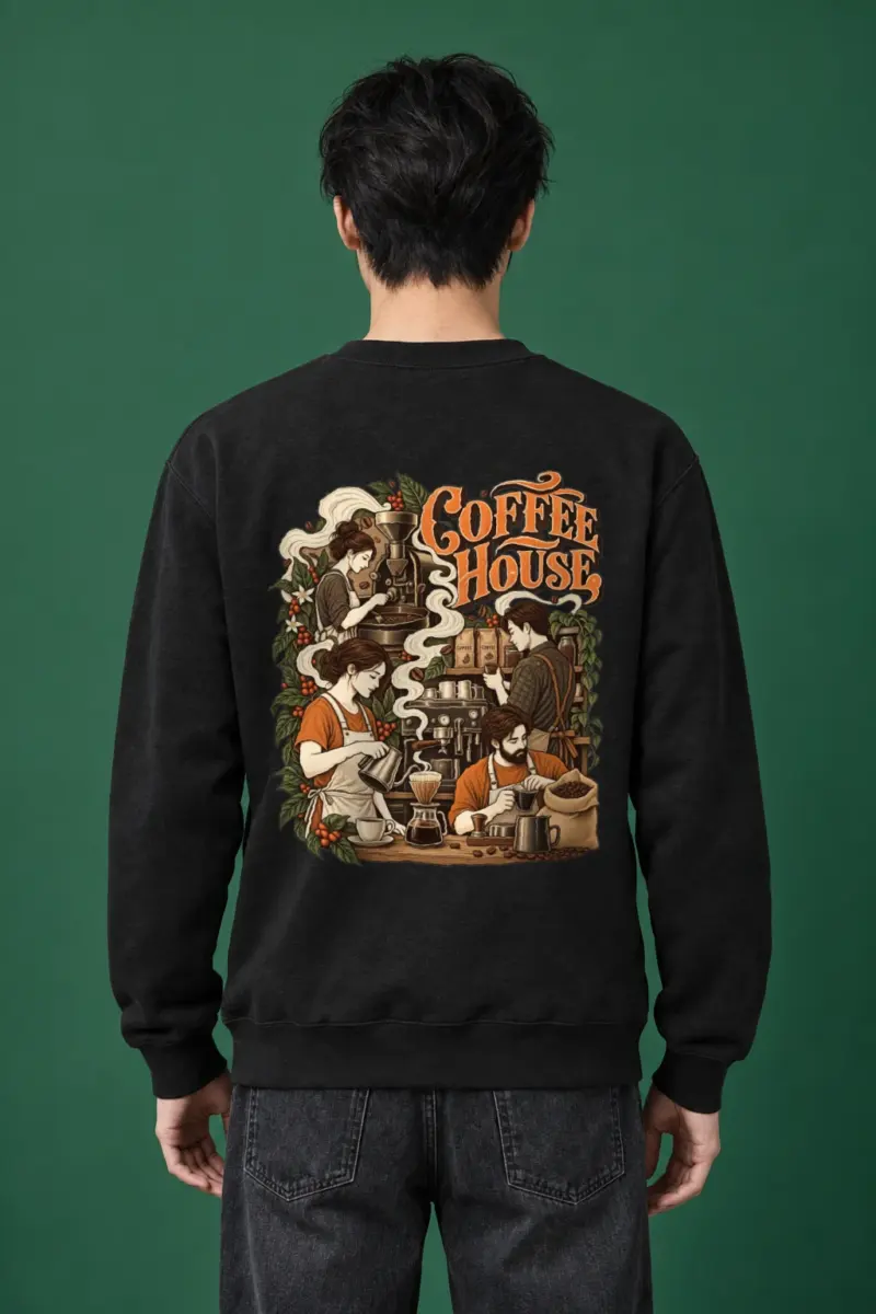 "Coffee House Baristas" Heavy Blend Unisex Crewneck Sweatshirt