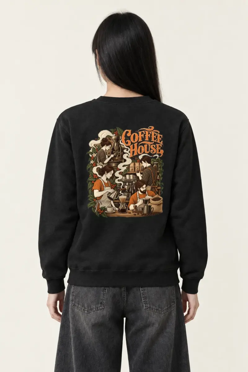 "Coffee House Baristas" Heavy Blend Unisex Crewneck Sweatshirt
