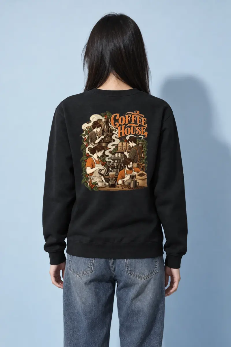 "Coffee House Baristas" Heavy Blend Unisex Crewneck Sweatshirt | Gildan 18000