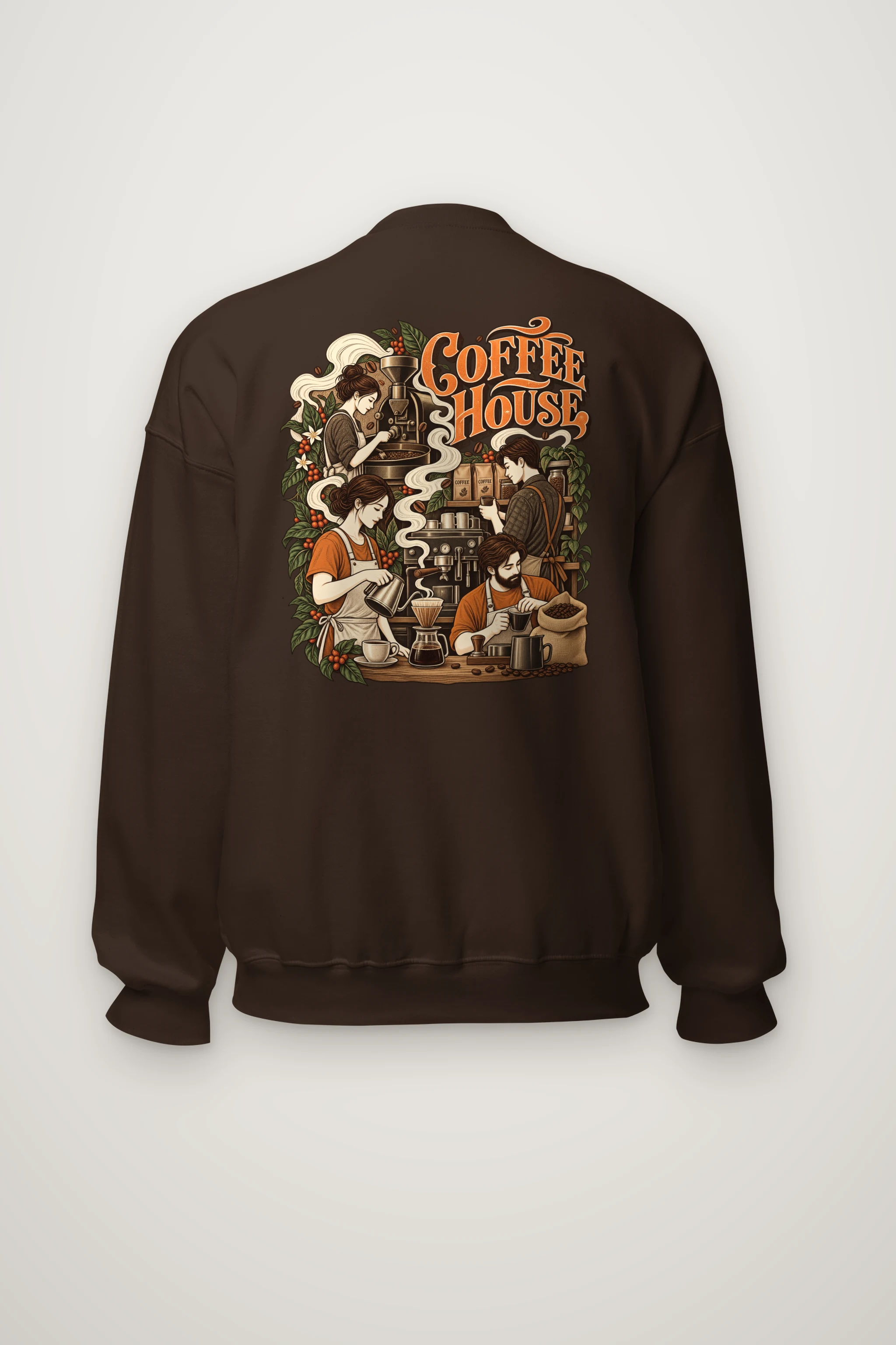 "Coffee House Baristas" Heavy Blend Unisex Crewneck Sweatshirt