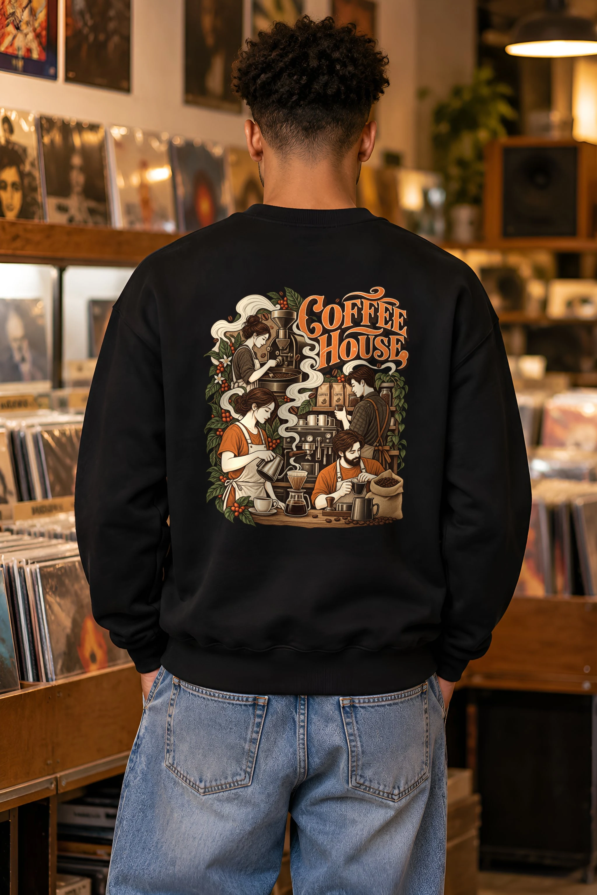 "Coffee House Baristas" 1 Crewneck Sweatshirt