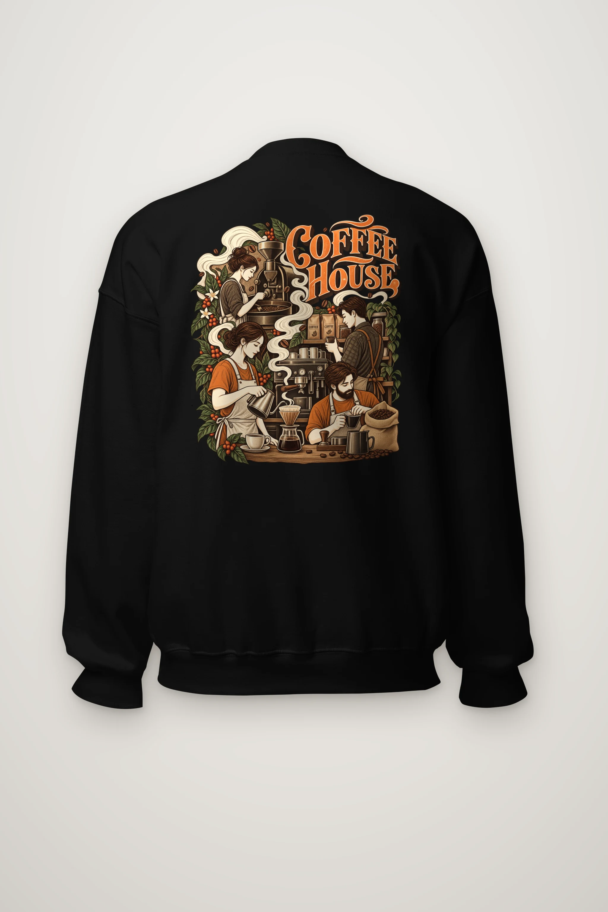 "Coffee House Baristas" Heavy Blend Unisex Crewneck Sweatshirt