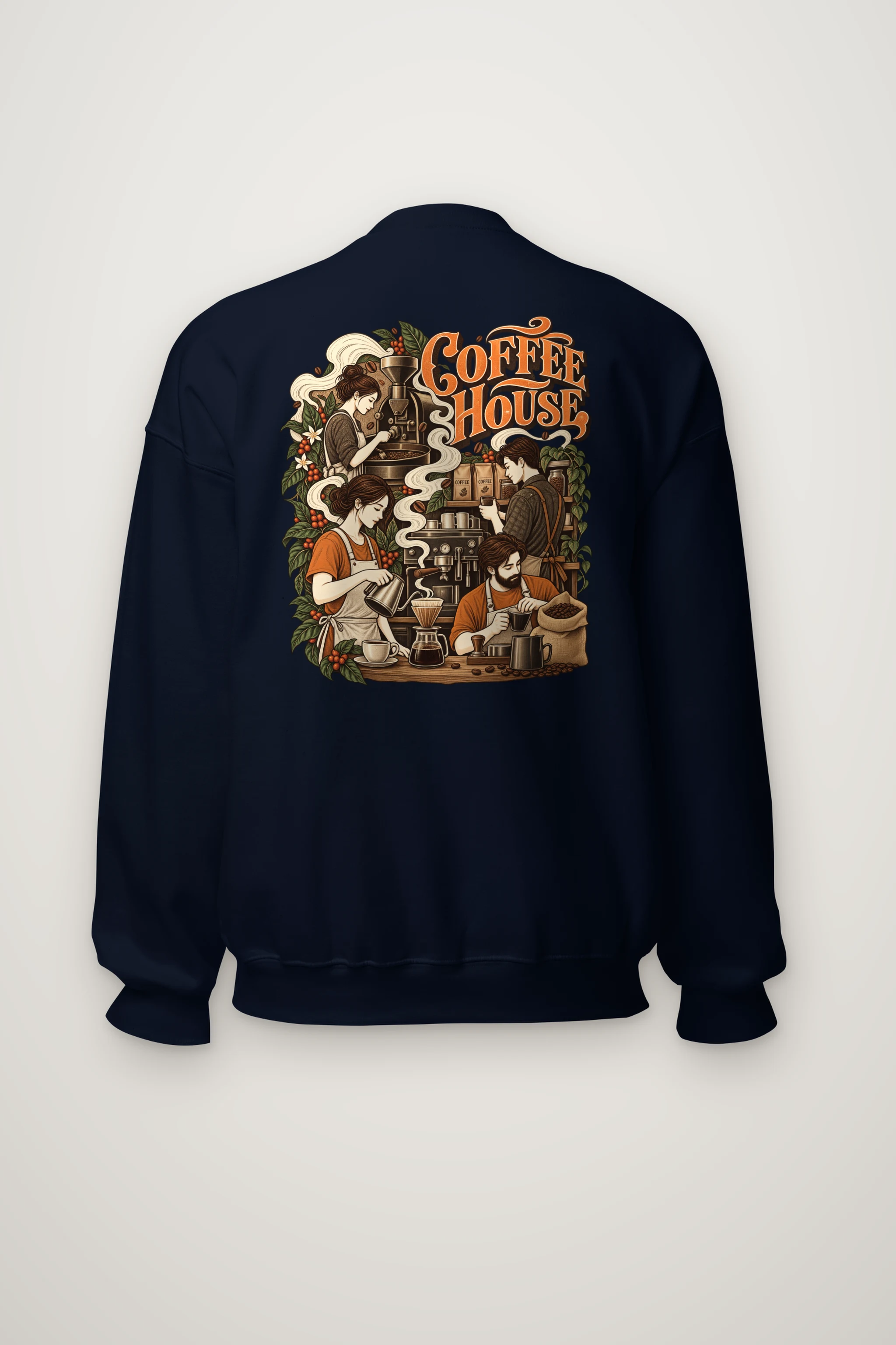 "Coffee House Baristas" Heavy Blend Unisex Crewneck Sweatshirt