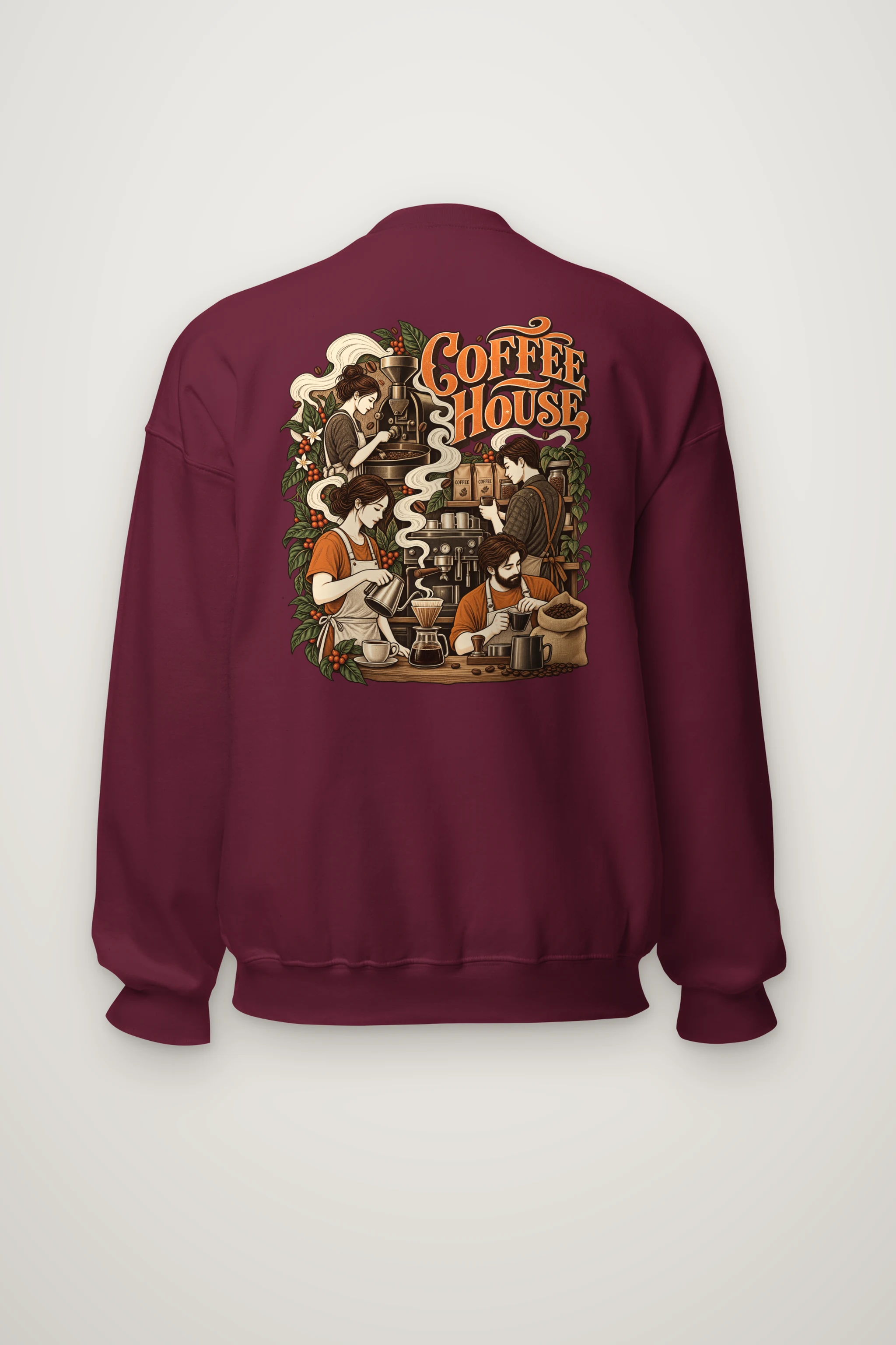 "Coffee House Baristas" Heavy Blend Unisex Crewneck Sweatshirt