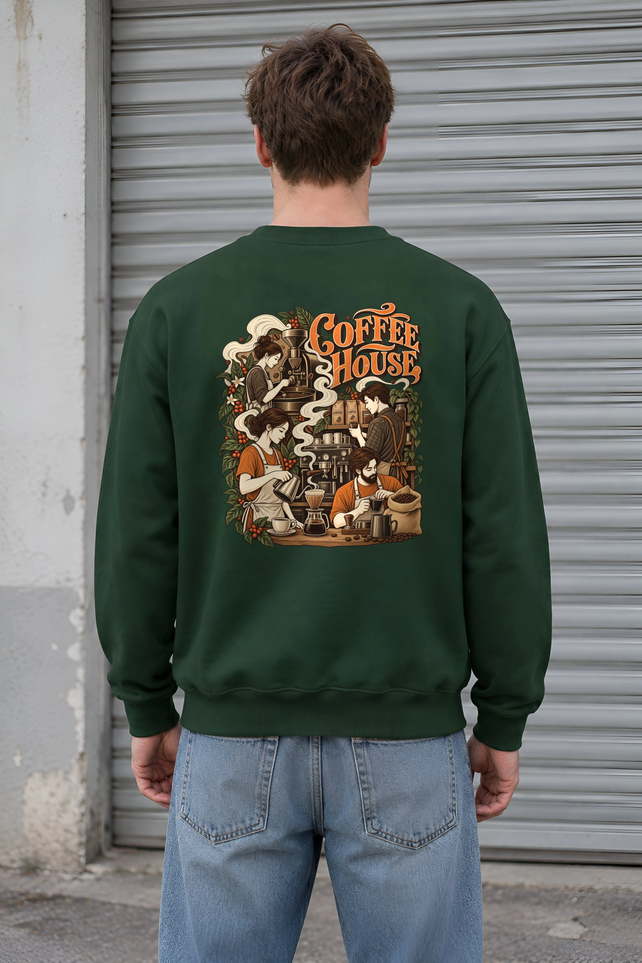 "Coffee House Baristas" 1 Crewneck Sweatshirt