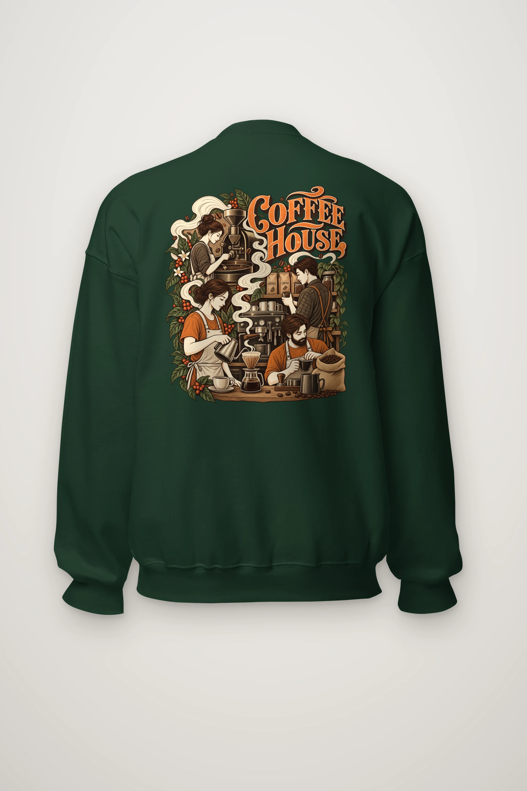 "Coffee House Baristas" Heavy Blend Unisex Crewneck Sweatshirt