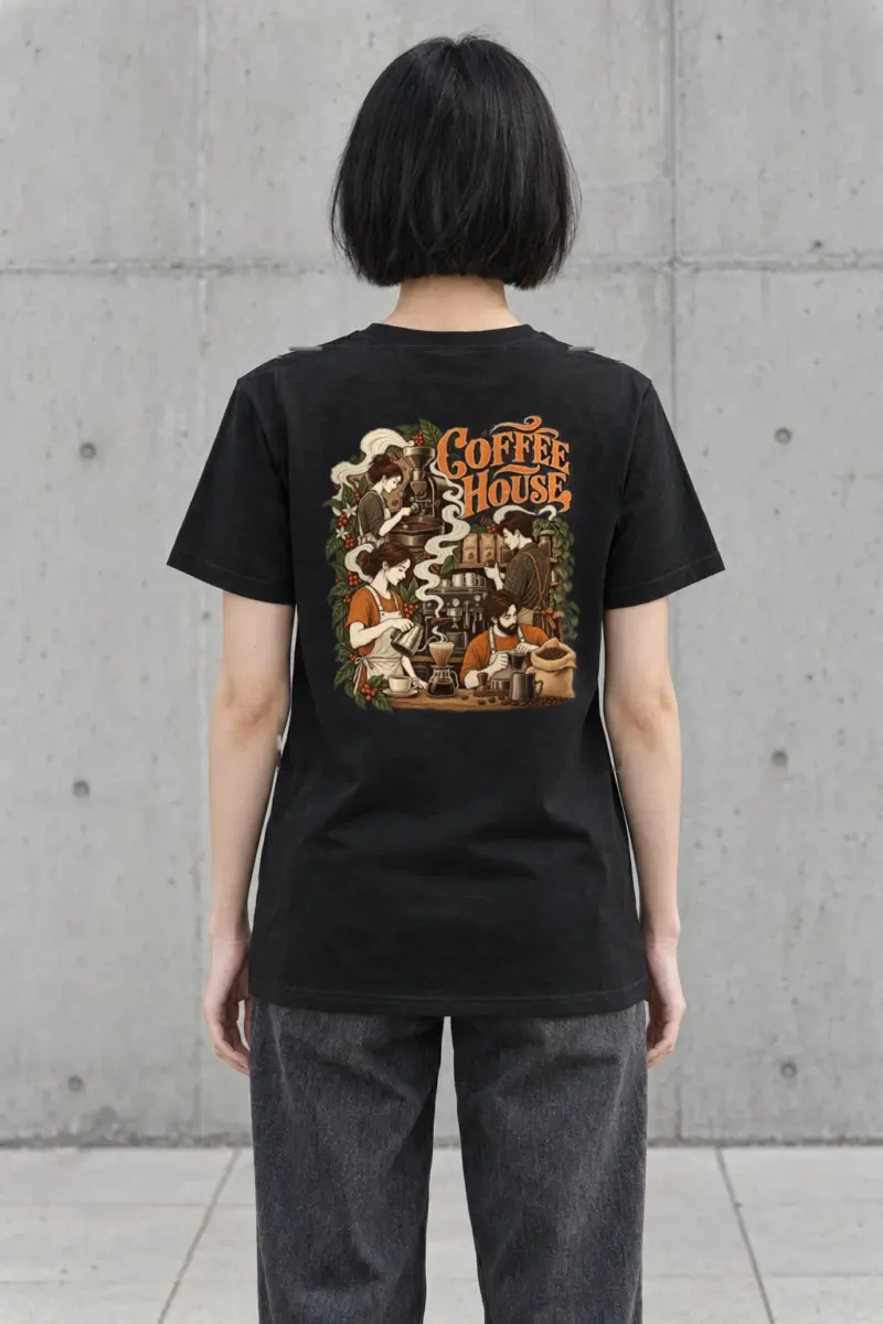 "Coffee House" Heavyweight Unisex Crewneck T-shirt