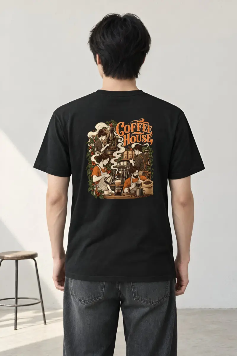 "Coffee House" Heavyweight Unisex Crewneck T-shirt
