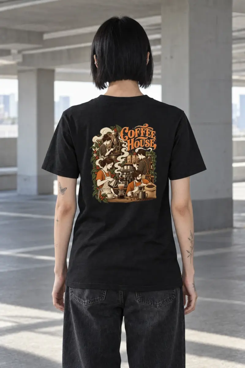 "Coffee House" Heavyweight Unisex Crewneck T-shirt