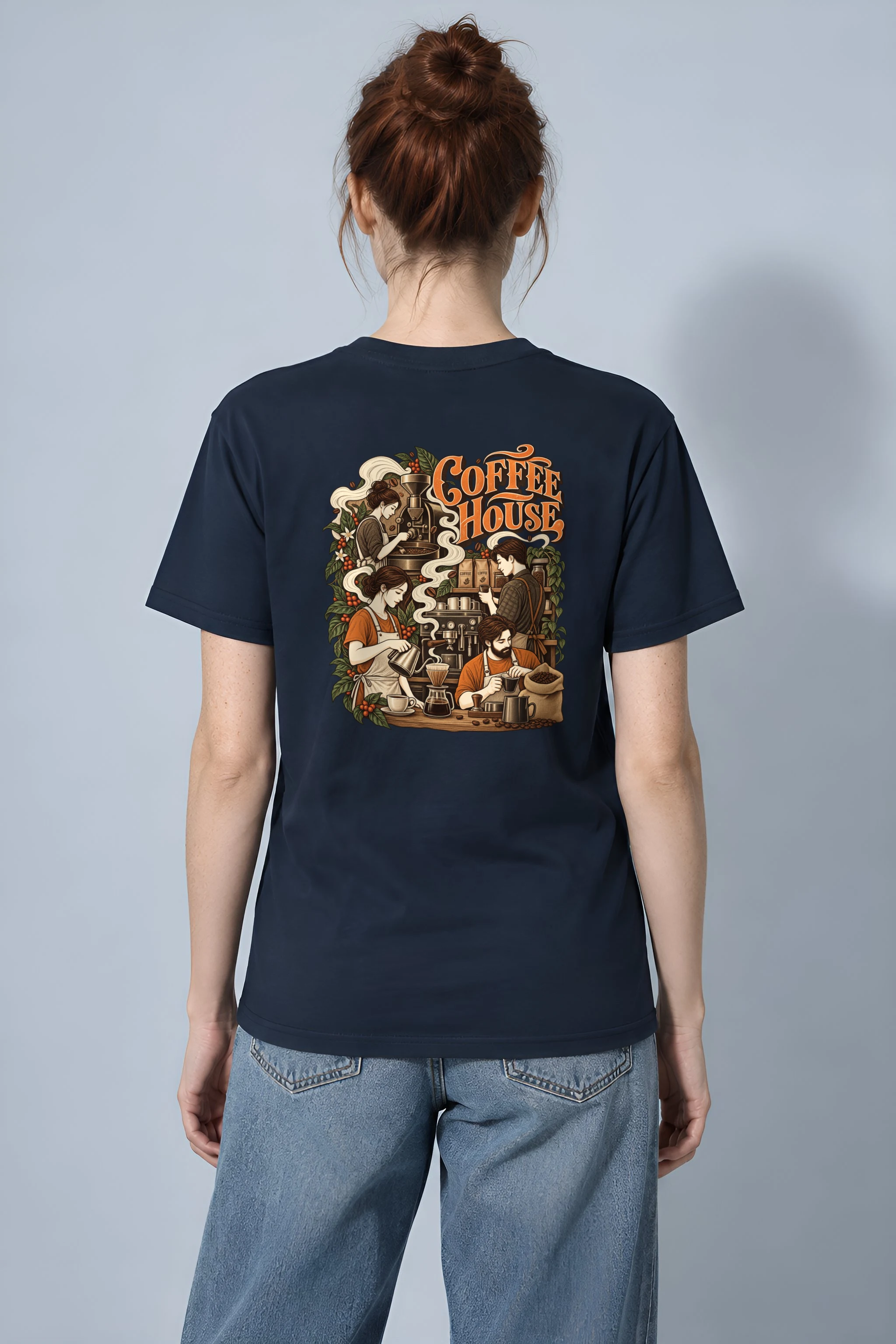 "Coffee House" Heavyweight Unisex Crewneck T-shirt