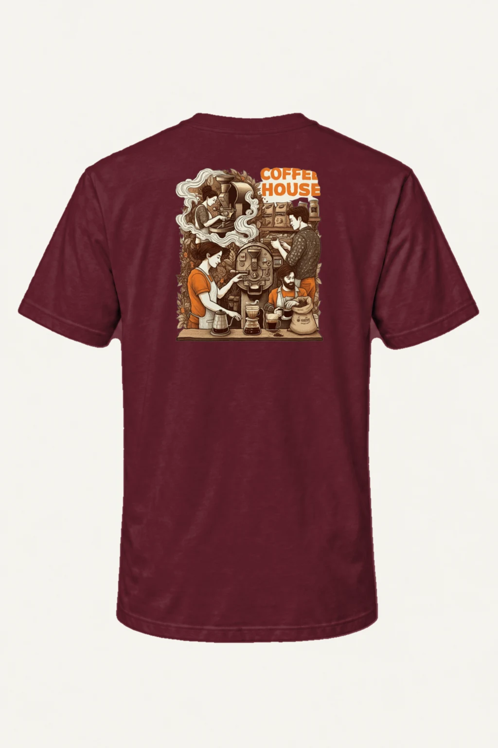 "Coffee House" Heavyweight Unisex Crewneck T-shirt | Gildan 5000