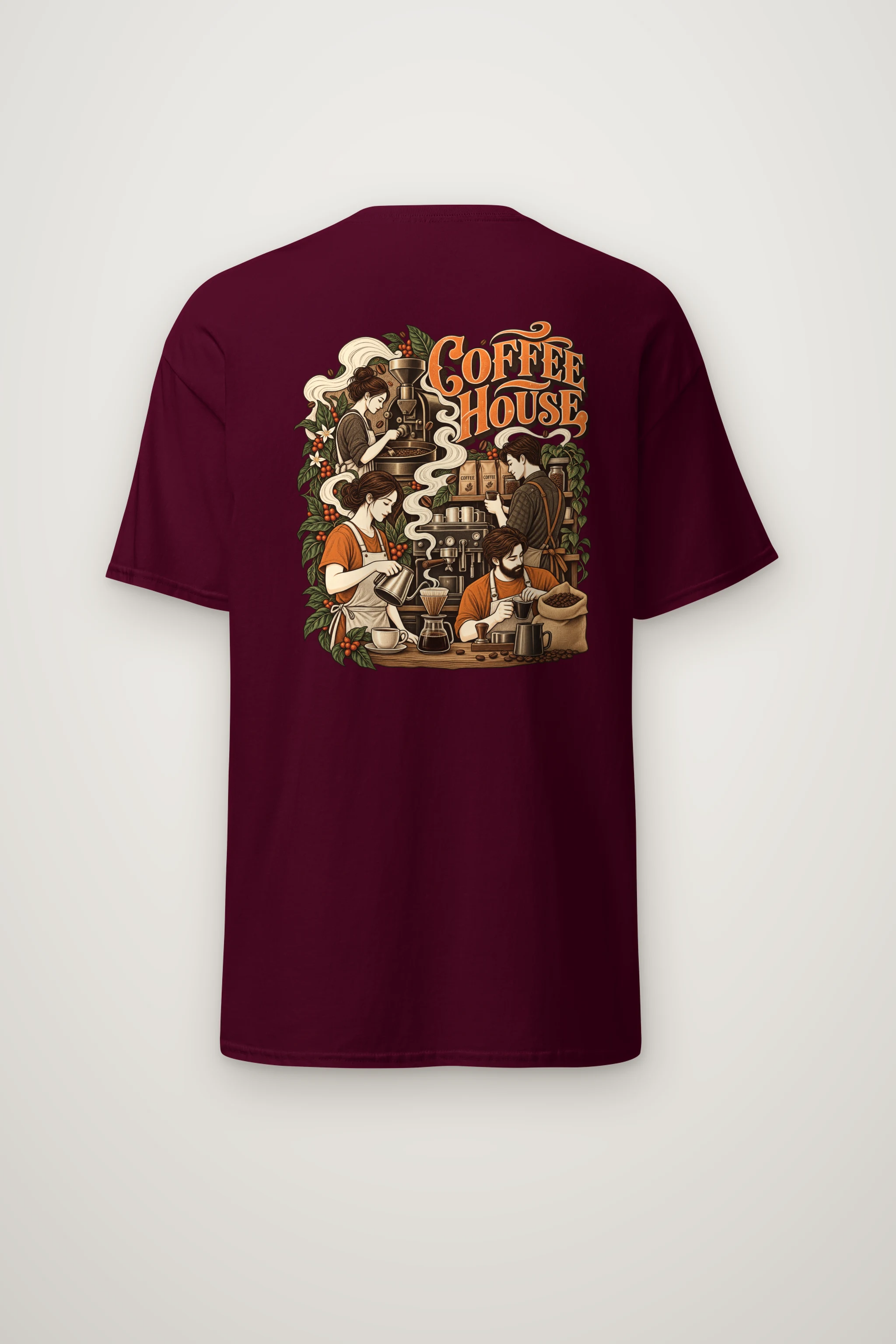 "Coffee House" Heavyweight Unisex Crewneck T-shirt