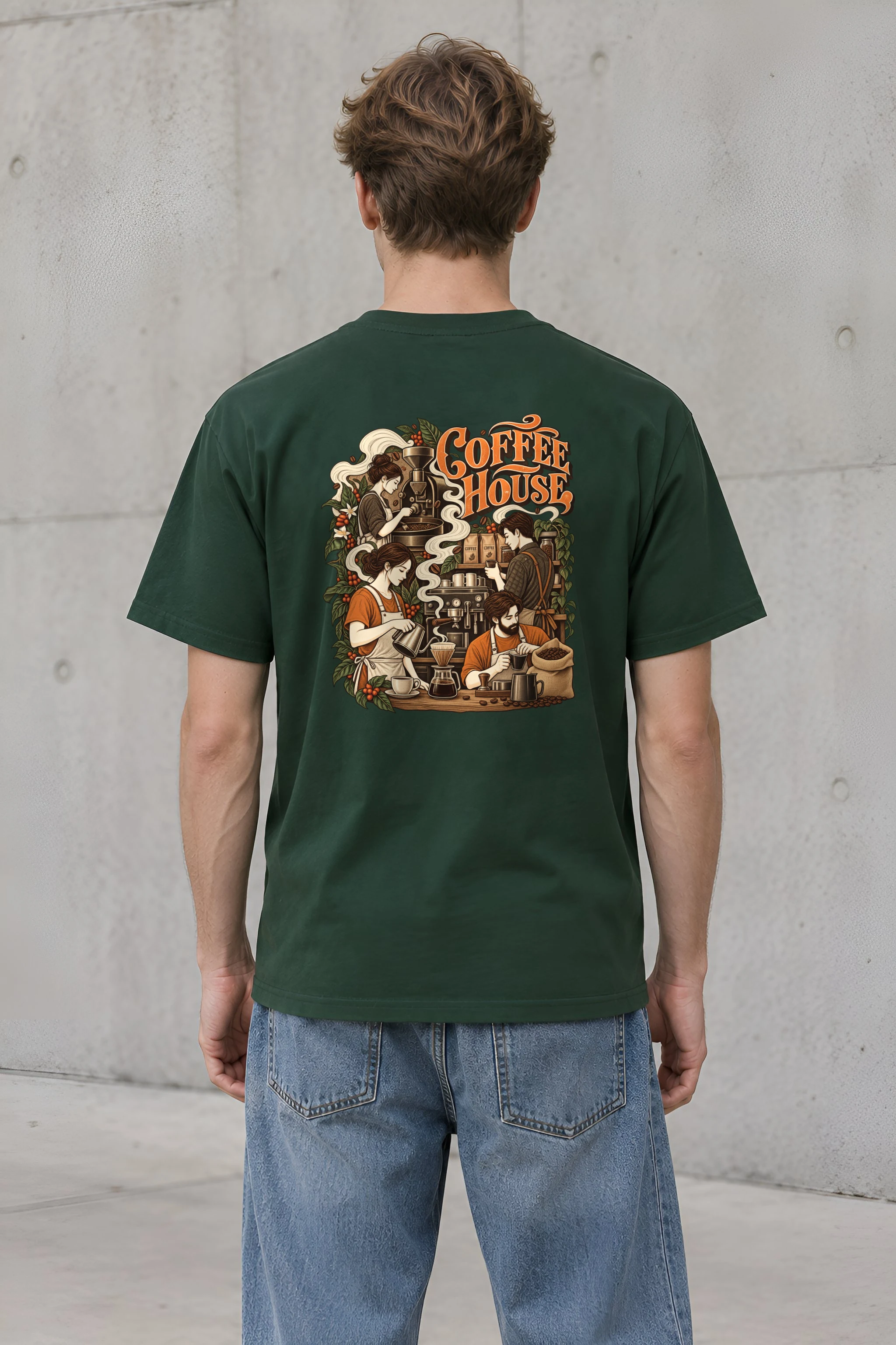 "Coffee House" Heavyweight Unisex Crewneck T-shirt