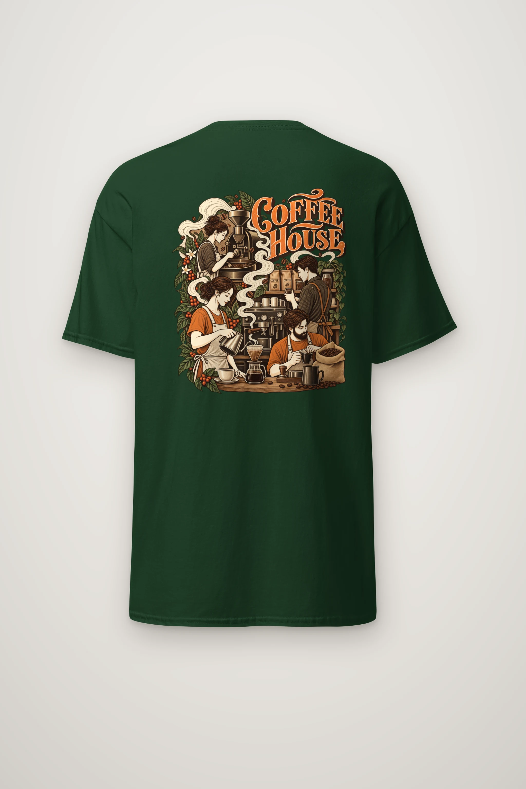 "Coffee House" Heavyweight Unisex Crewneck T-shirt