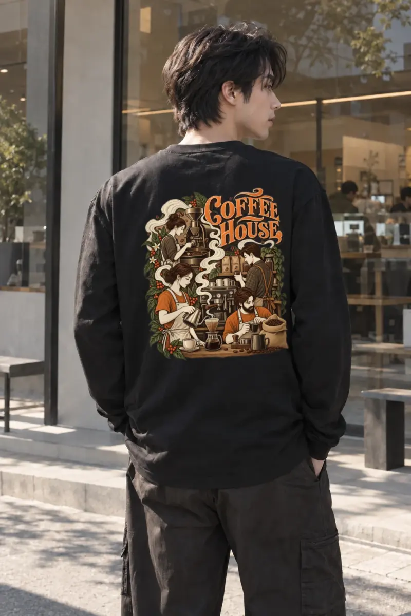 "Coffee House" Unisex Longsleeve T-shirt | Gildan 2400