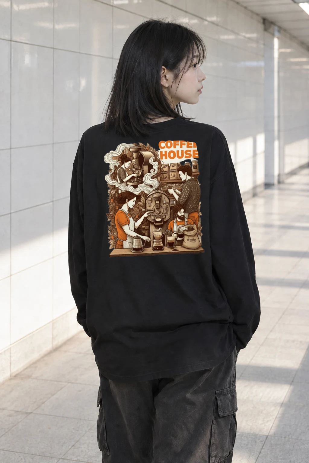 "Coffee House" Unisex Longsleeve T-shirt | Gildan 2400