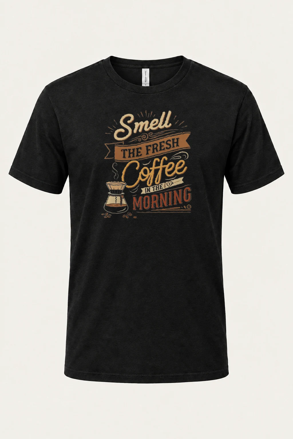 "Coffee In The Morning" Heavyweight Unisex Crewneck T-shirt | Gildan 5000