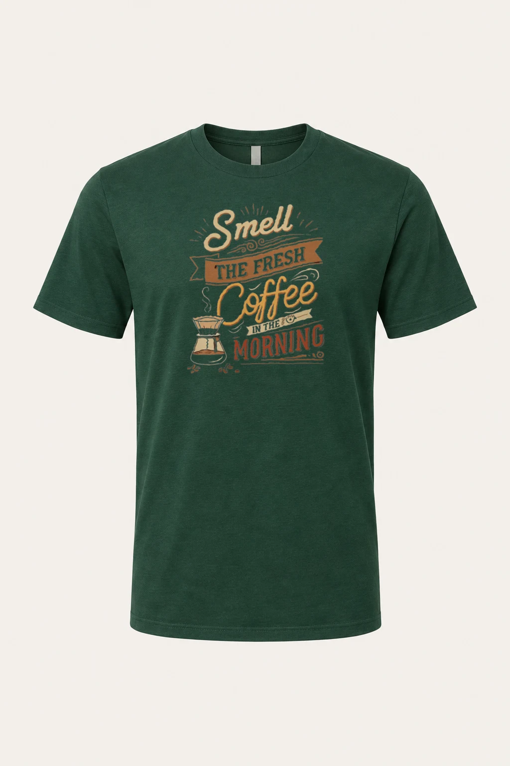 "Coffee In The Morning" Heavyweight Unisex Crewneck T-shirt | Gildan 5000