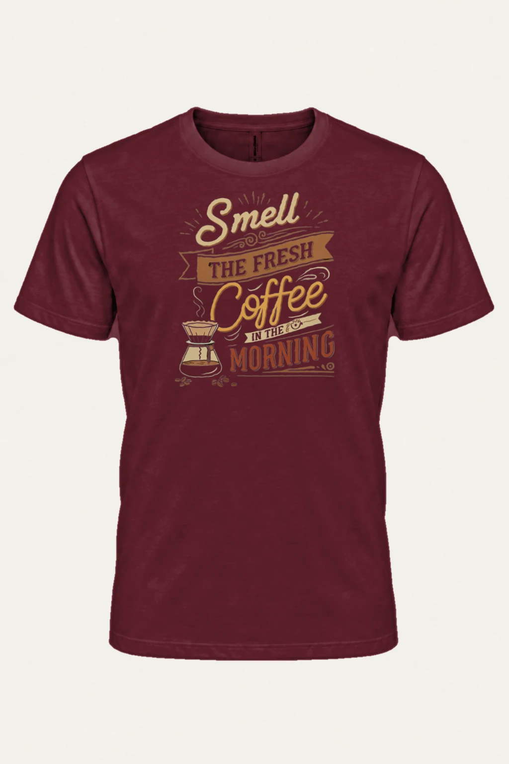 "Coffee In The Morning" Heavyweight Unisex Crewneck T-shirt | Gildan 5000