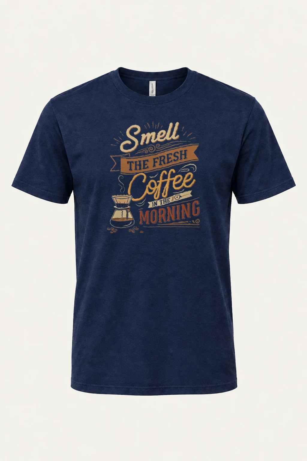 "Coffee In The Morning" Heavyweight Unisex Crewneck T-shirt | Gildan 5000