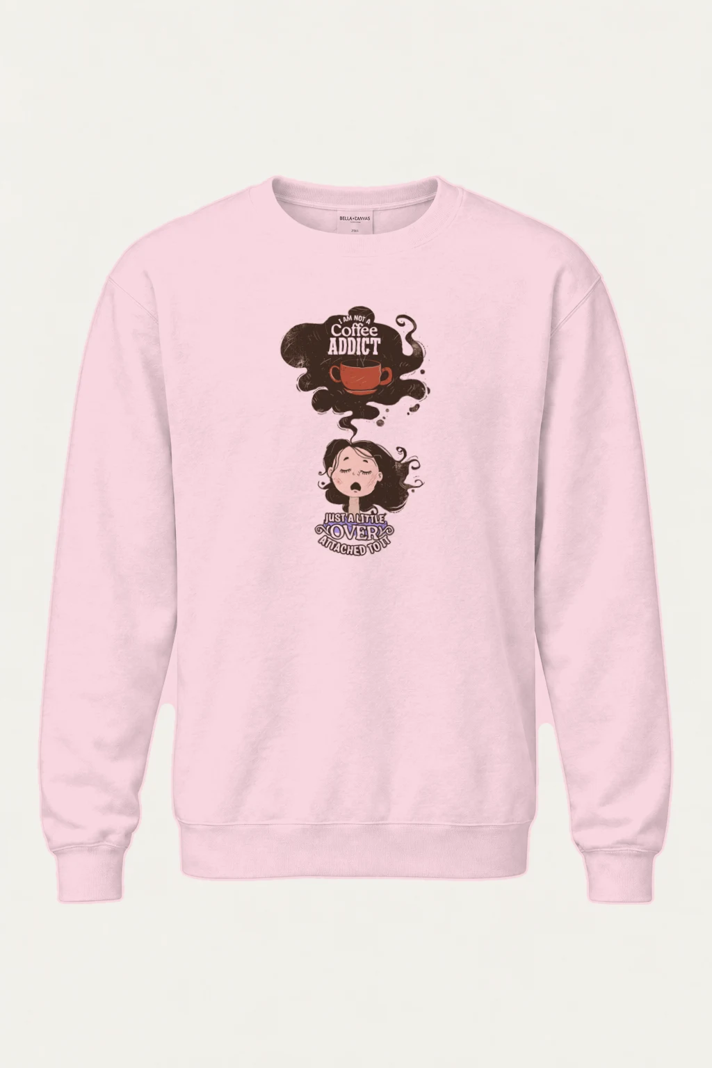 "Coffee Lover Attached" Heavy Blend Unisex Crewneck Sweatshirt | Gildan 18000