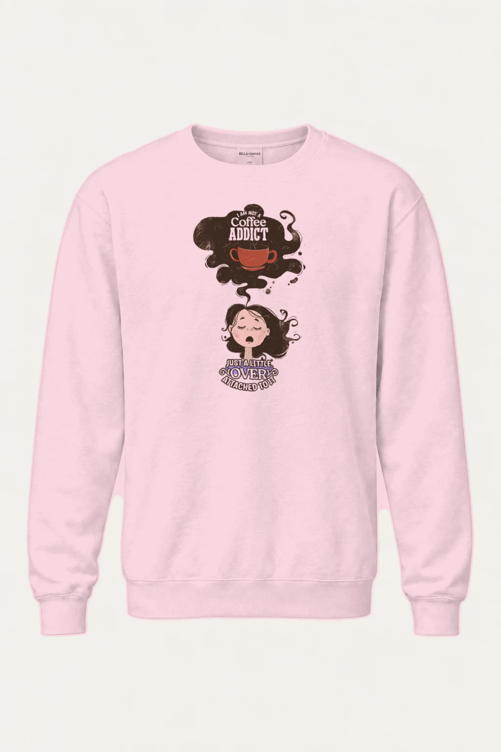 "Coffee Lover Attached" Heavy Blend Unisex Crewneck Sweatshirt | Gildan 18000