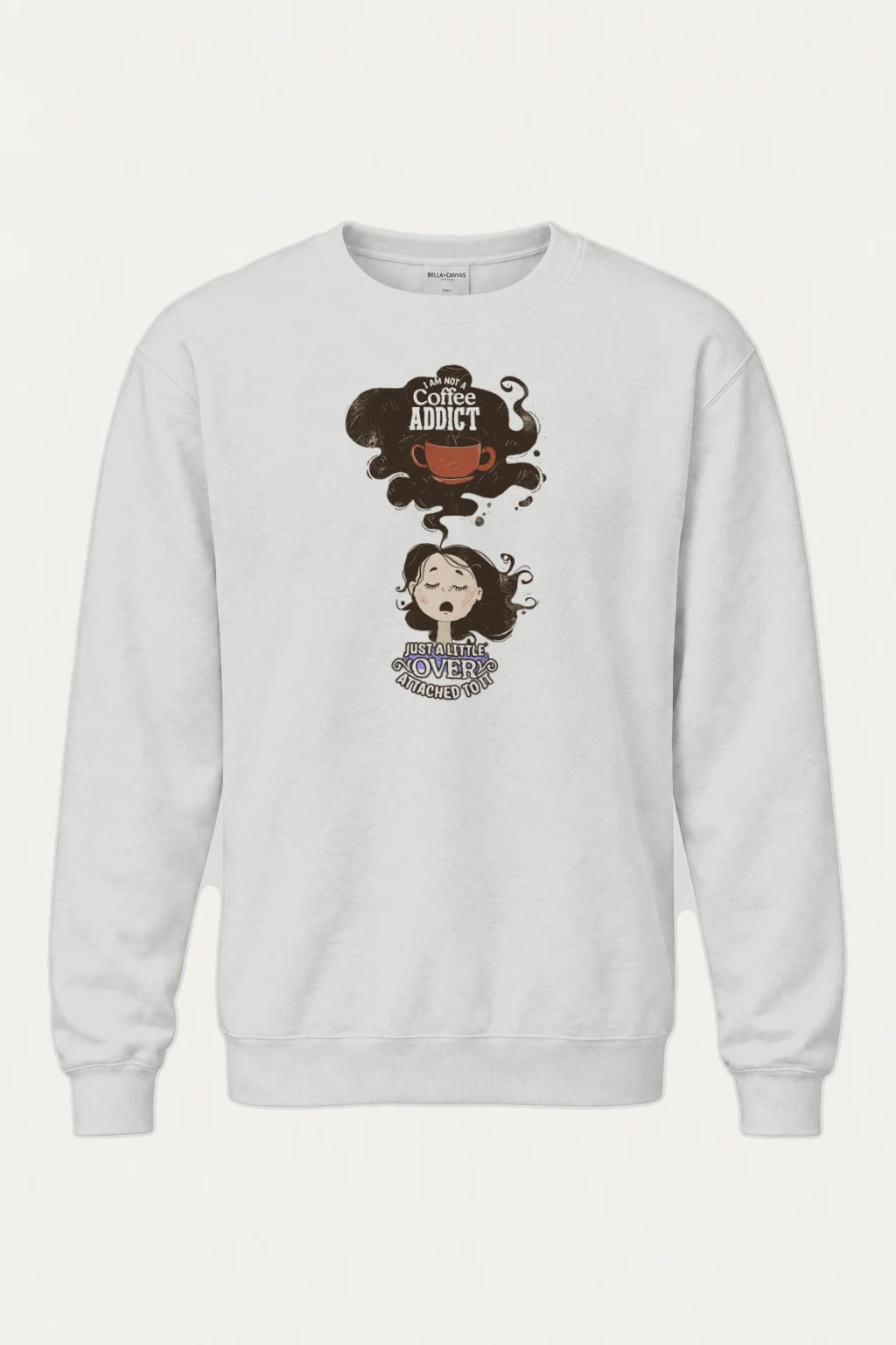 "Coffee Lover Attached" Heavy Blend Unisex Crewneck Sweatshirt | Gildan 18000