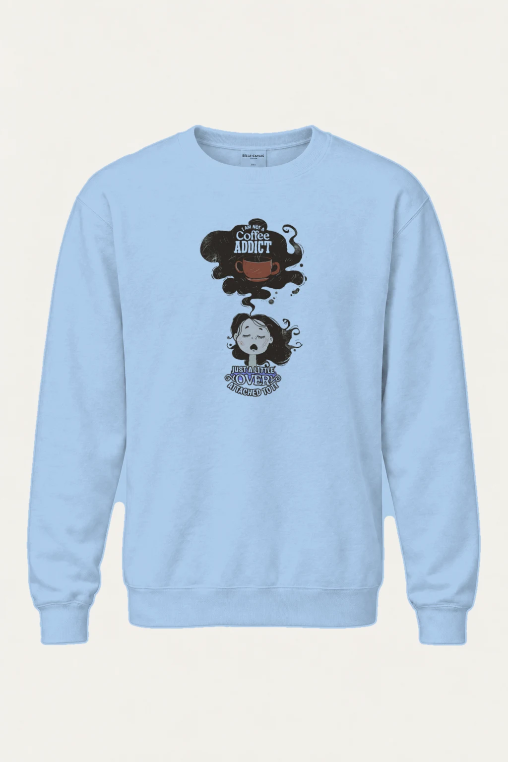 "Coffee Lover Attached" Heavy Blend Unisex Crewneck Sweatshirt | Gildan 18000