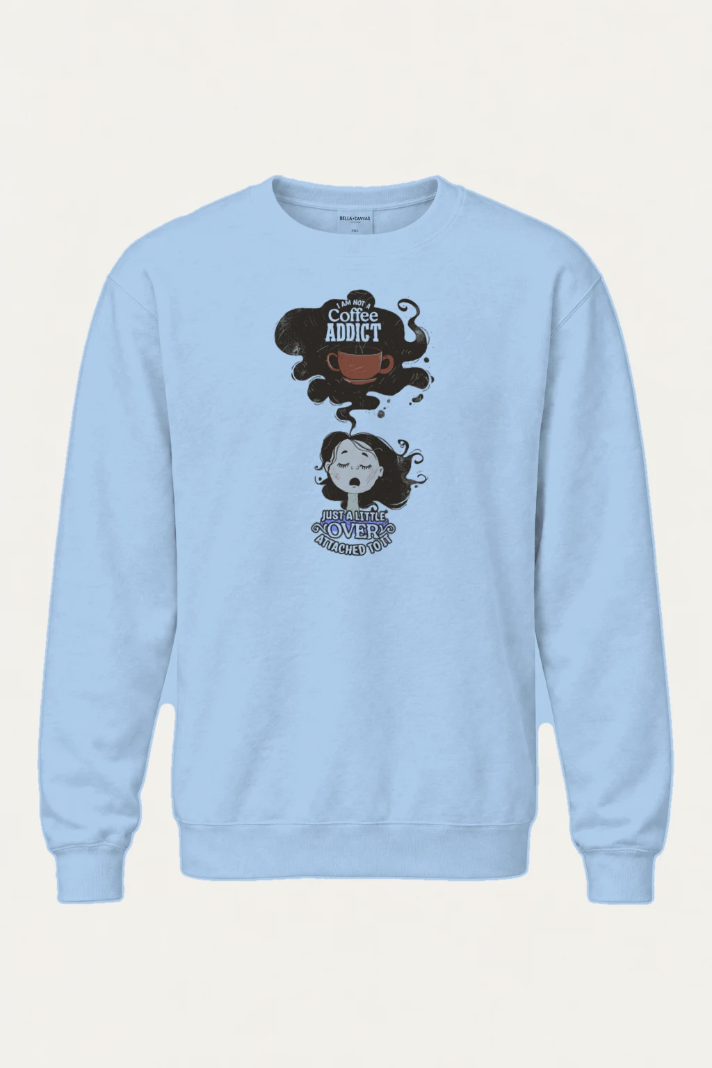 "Coffee Lover Attached" Heavy Blend Unisex Crewneck Sweatshirt | Gildan 18000