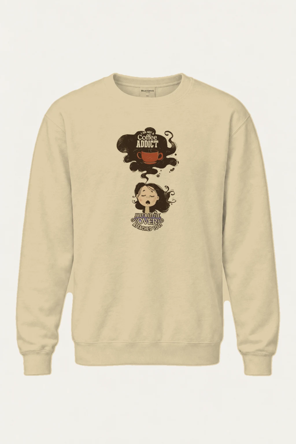 "Coffee Lover Attached" Heavy Blend Unisex Crewneck Sweatshirt | Gildan 18000
