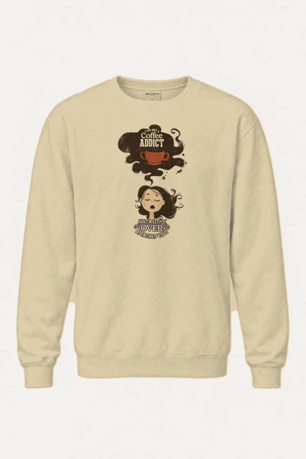 "Coffee Lover Attached" Heavy Blend Unisex Crewneck Sweatshirt | Gildan 18000
