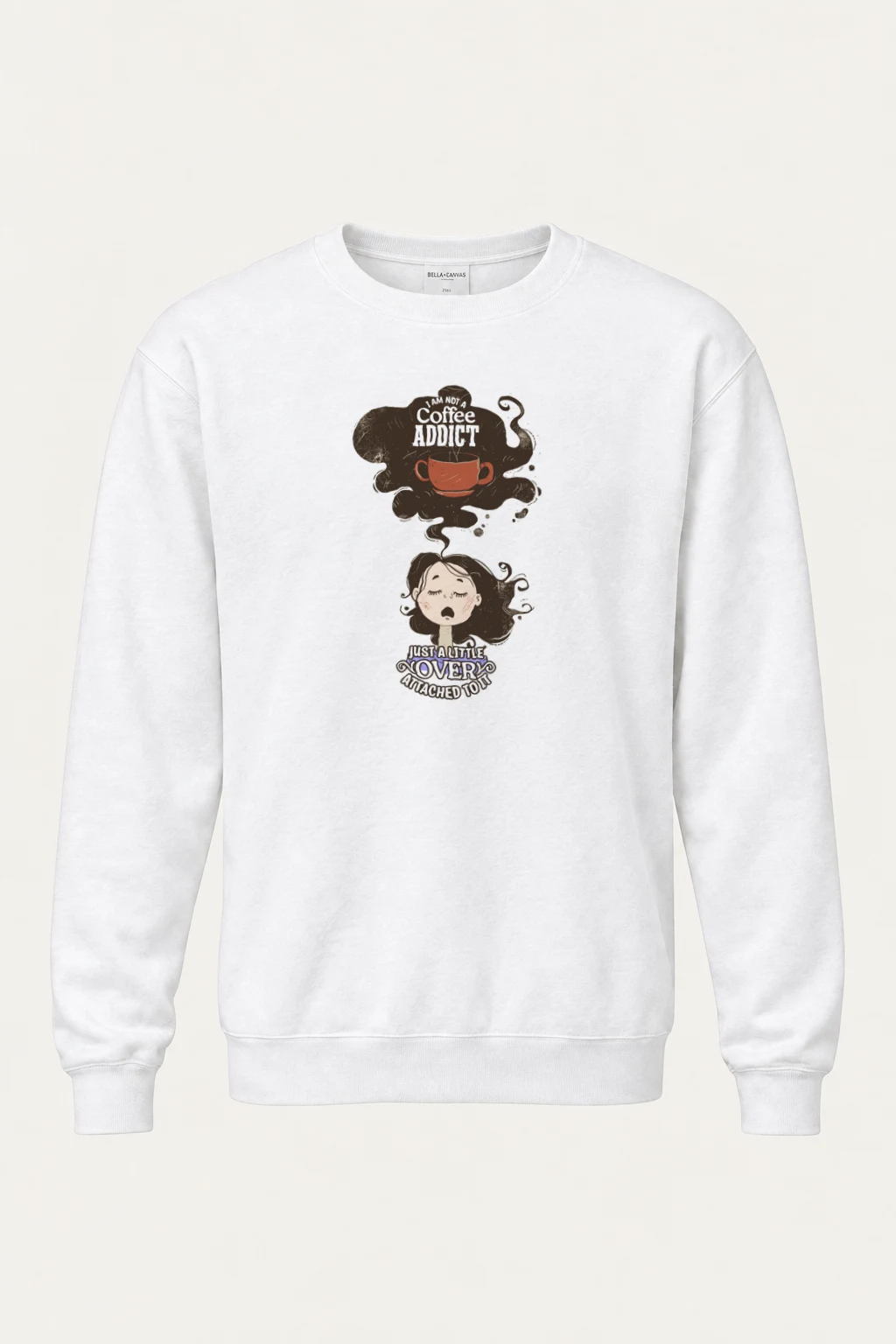"Coffee Lover Attached" Heavy Blend Unisex Crewneck Sweatshirt | Gildan 18000