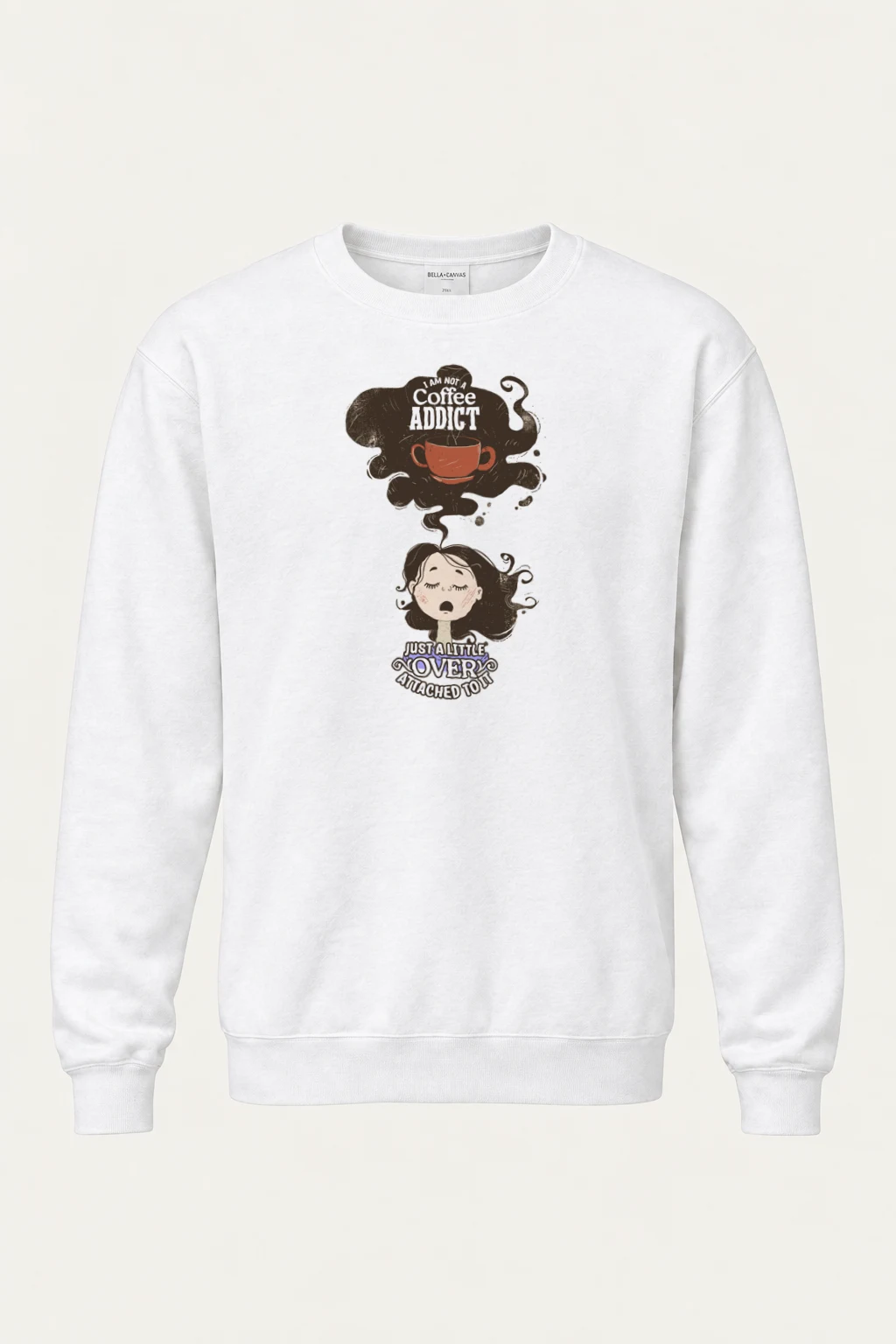 "Coffee Lover Attached" Heavy Blend Unisex Crewneck Sweatshirt | Gildan 18000