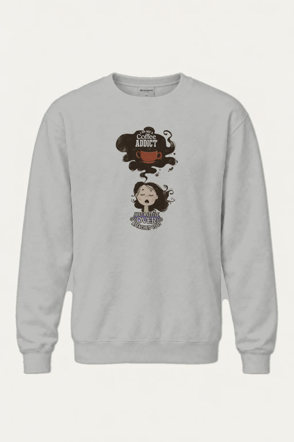 "Coffee Lover Attached" Heavy Blend Unisex Crewneck Sweatshirt | Gildan 18000