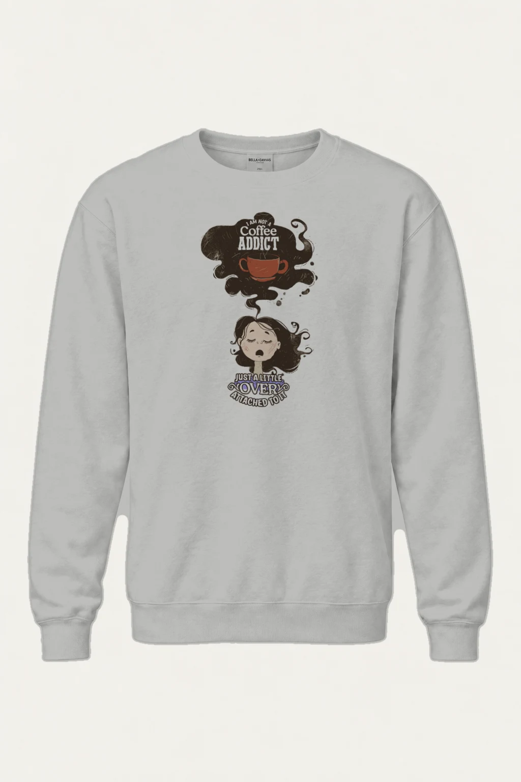 "Coffee Lover Attached" Heavy Blend Unisex Crewneck Sweatshirt | Gildan 18000