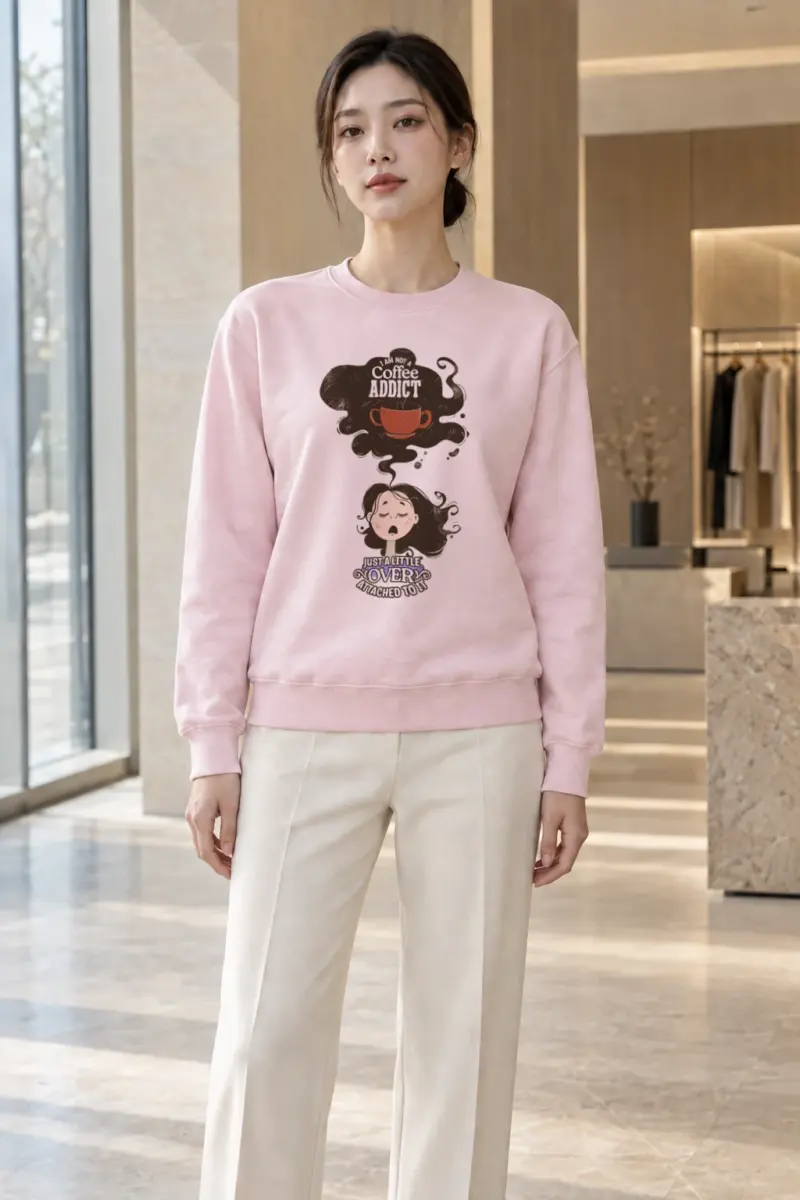 "Coffee Lover Attached" Heavy Blend Unisex Crewneck Sweatshirt | Gildan 18000