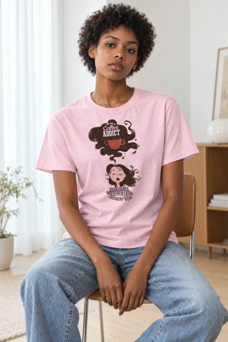 "Coffee Lover Attached" Heavyweight Unisex Crewneck T-shirt | Gildan 5000